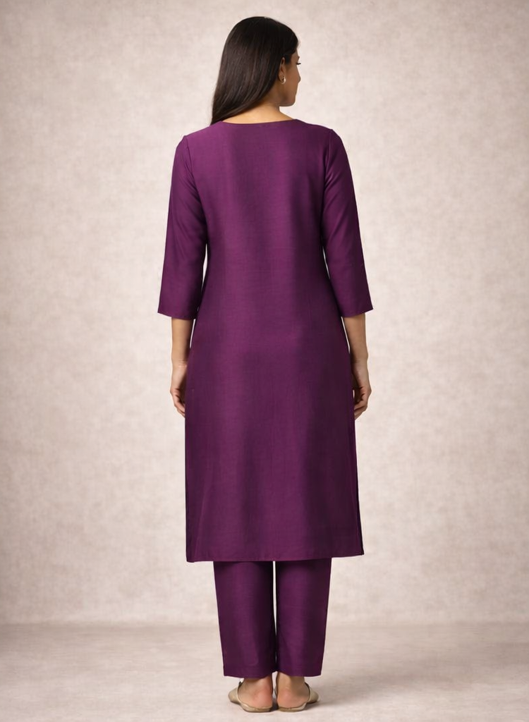 Kashida Purple Gota Patti Suit set