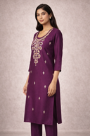 Kashida Purple Gota Patti Suit set
