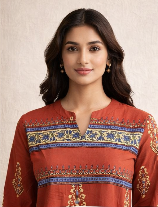 Rozana Red Kurti