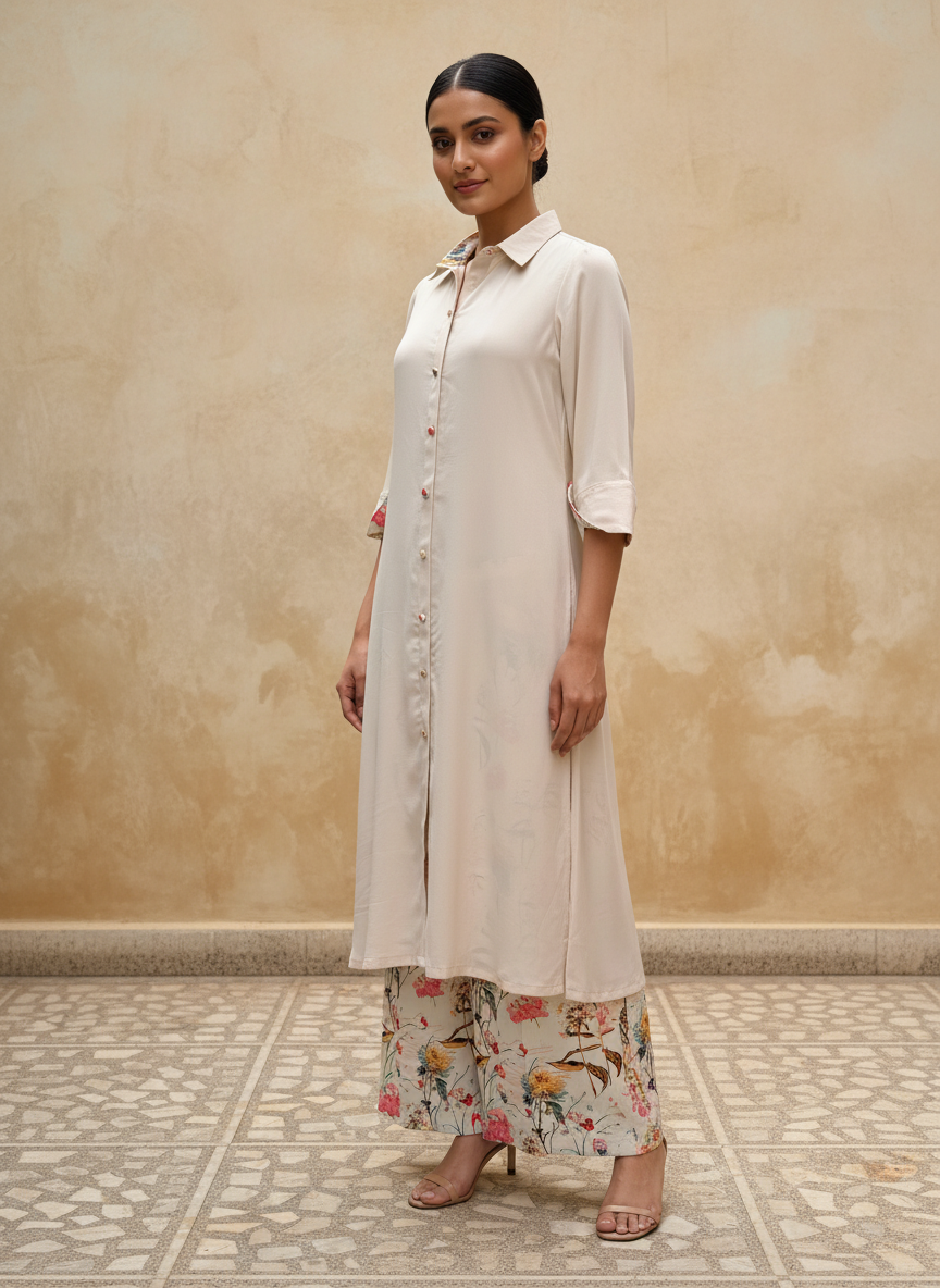 Aaris Button Down Kurta Pant Set