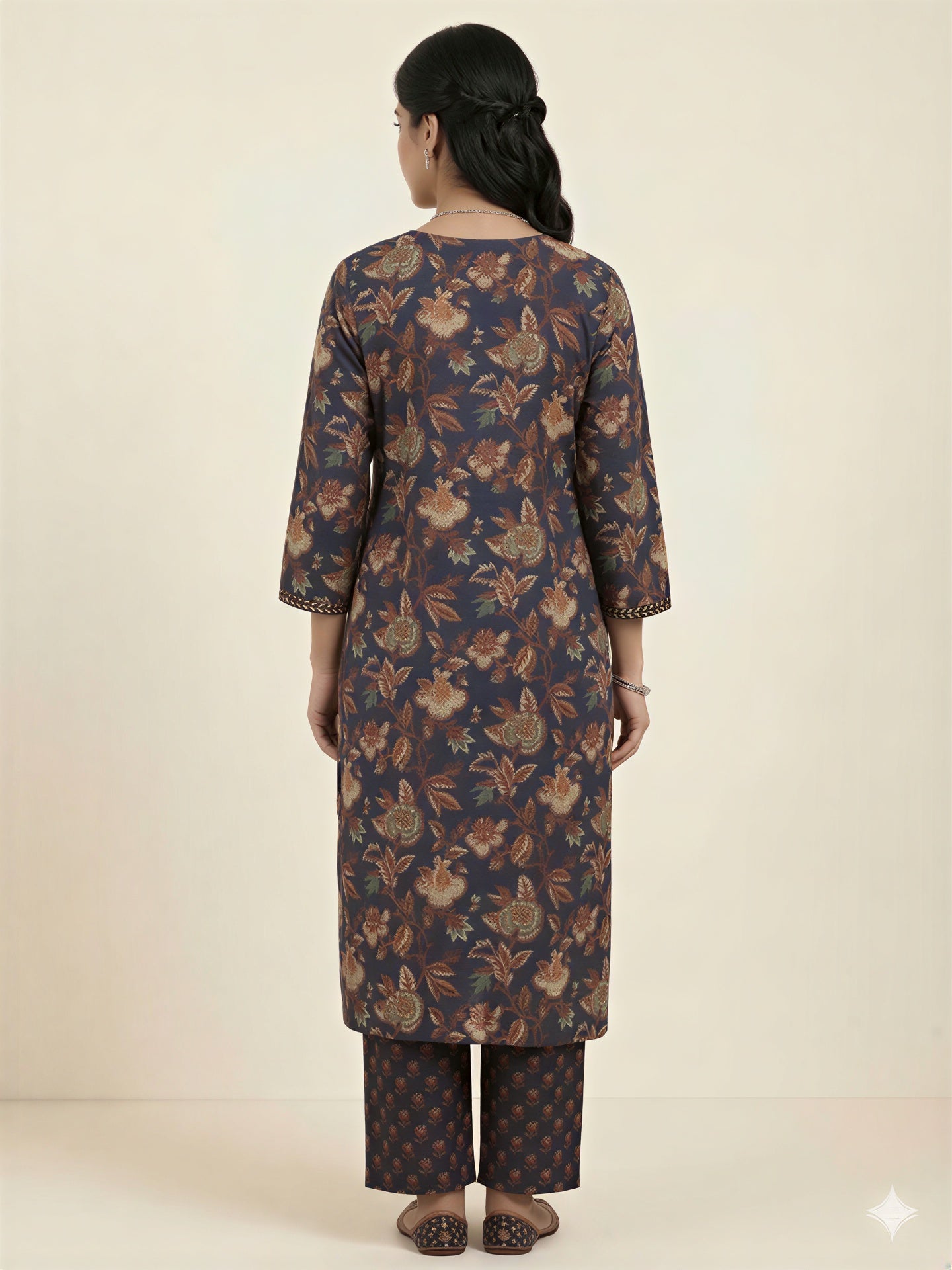 Sehar Cotton Deep Blue Suit Set