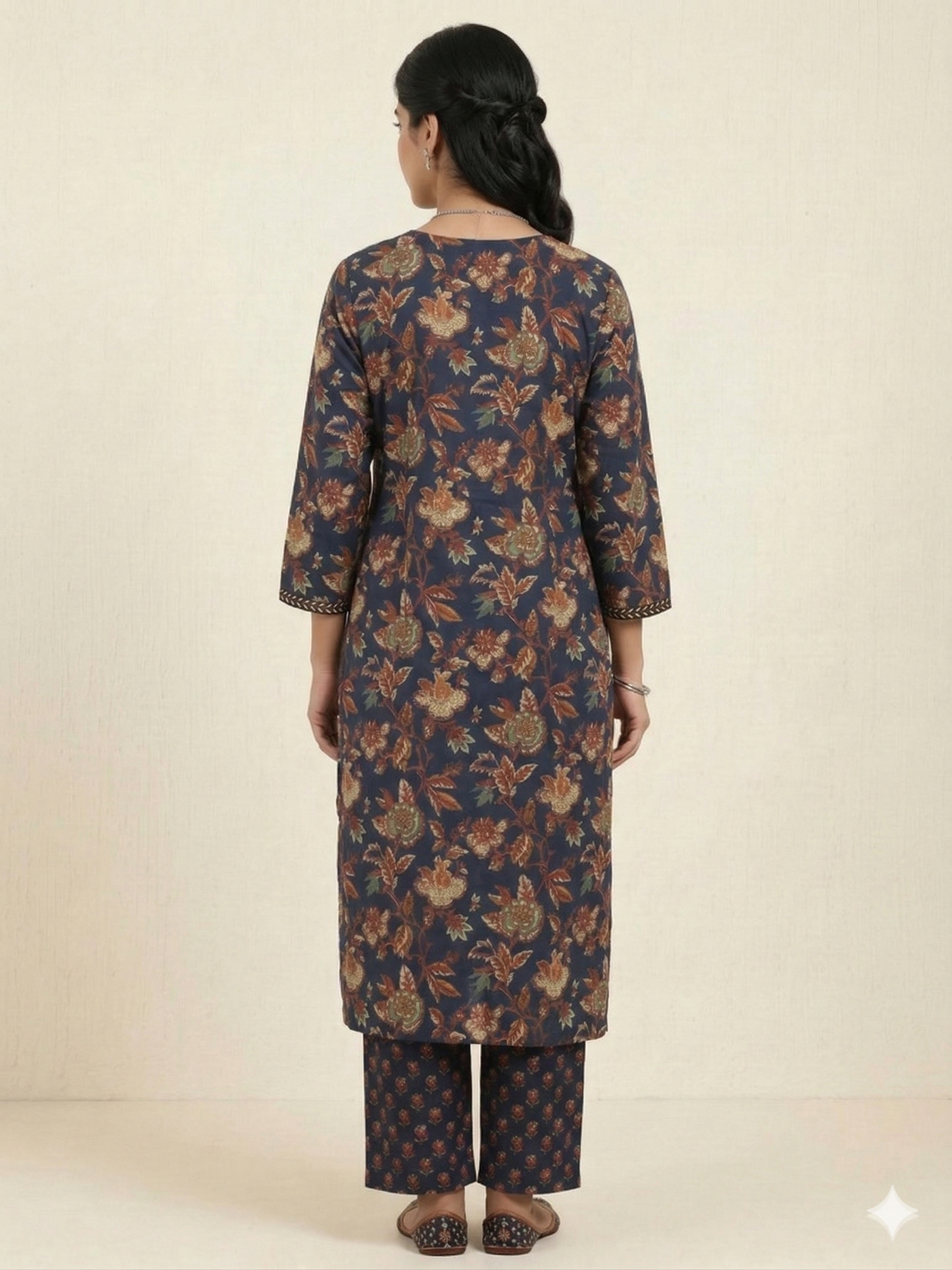 Sehar Cotton Deep Blue Suit Set