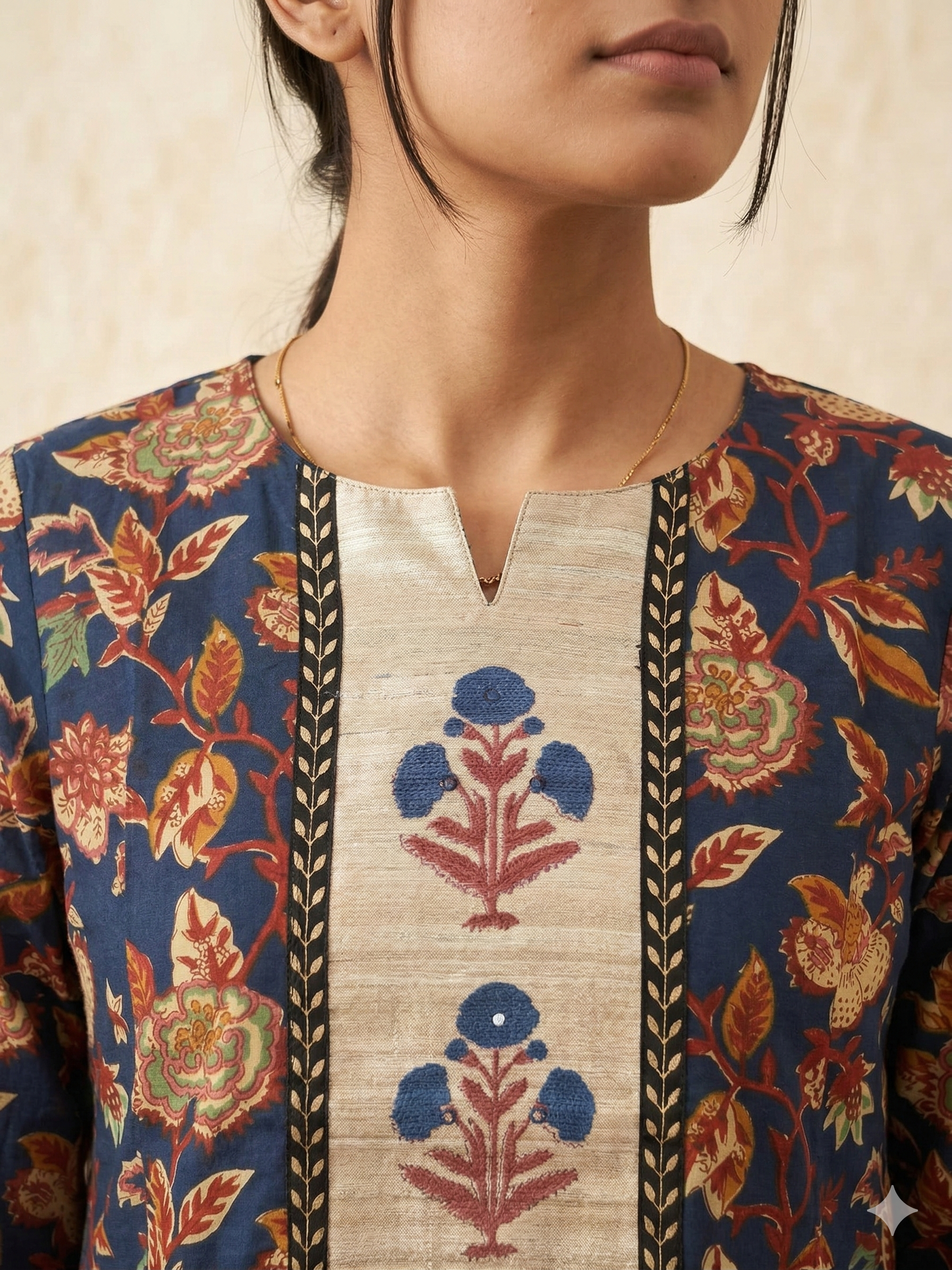 Sehar Cotton Deep Blue Suit Set