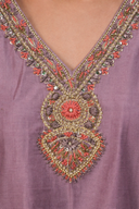 RAAGA Lavender with Golden dupatta Suit Set