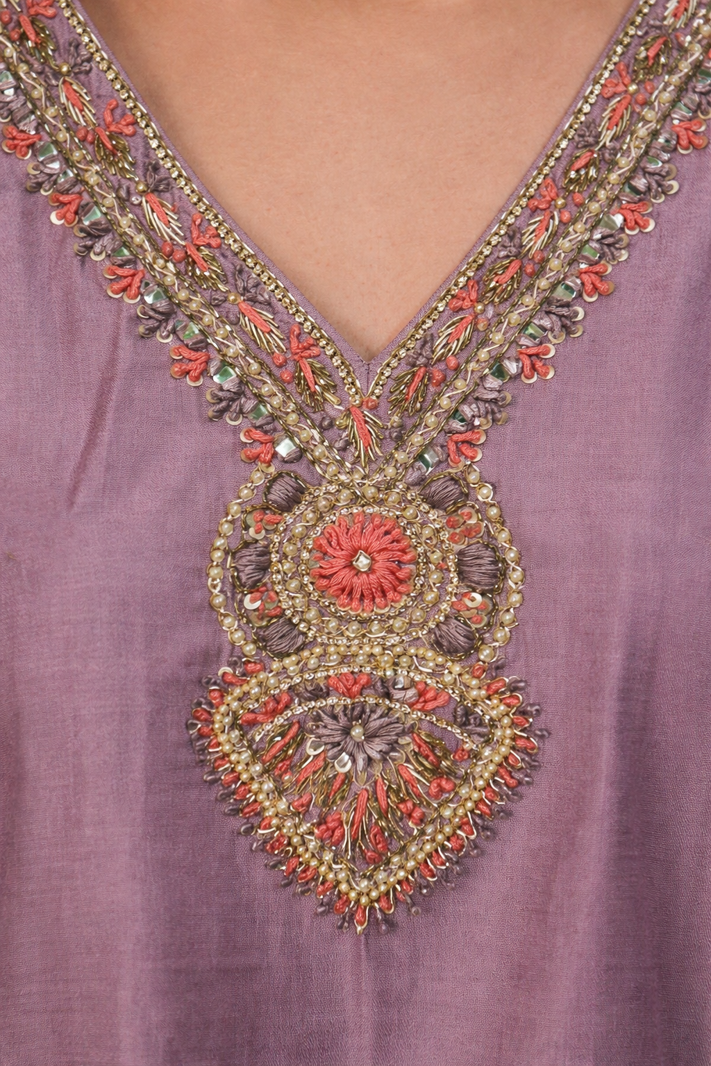 RAAGA Lavender with Golden dupatta Suit Set