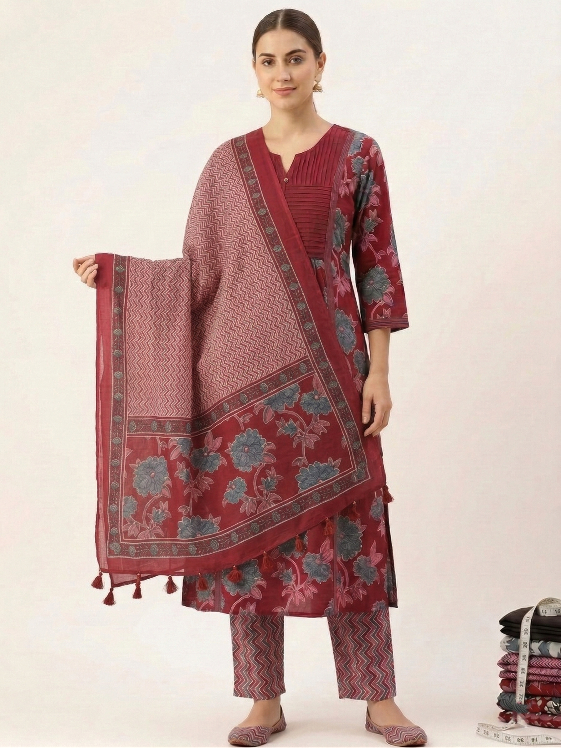 Midnight Dusky Rose Suit Set