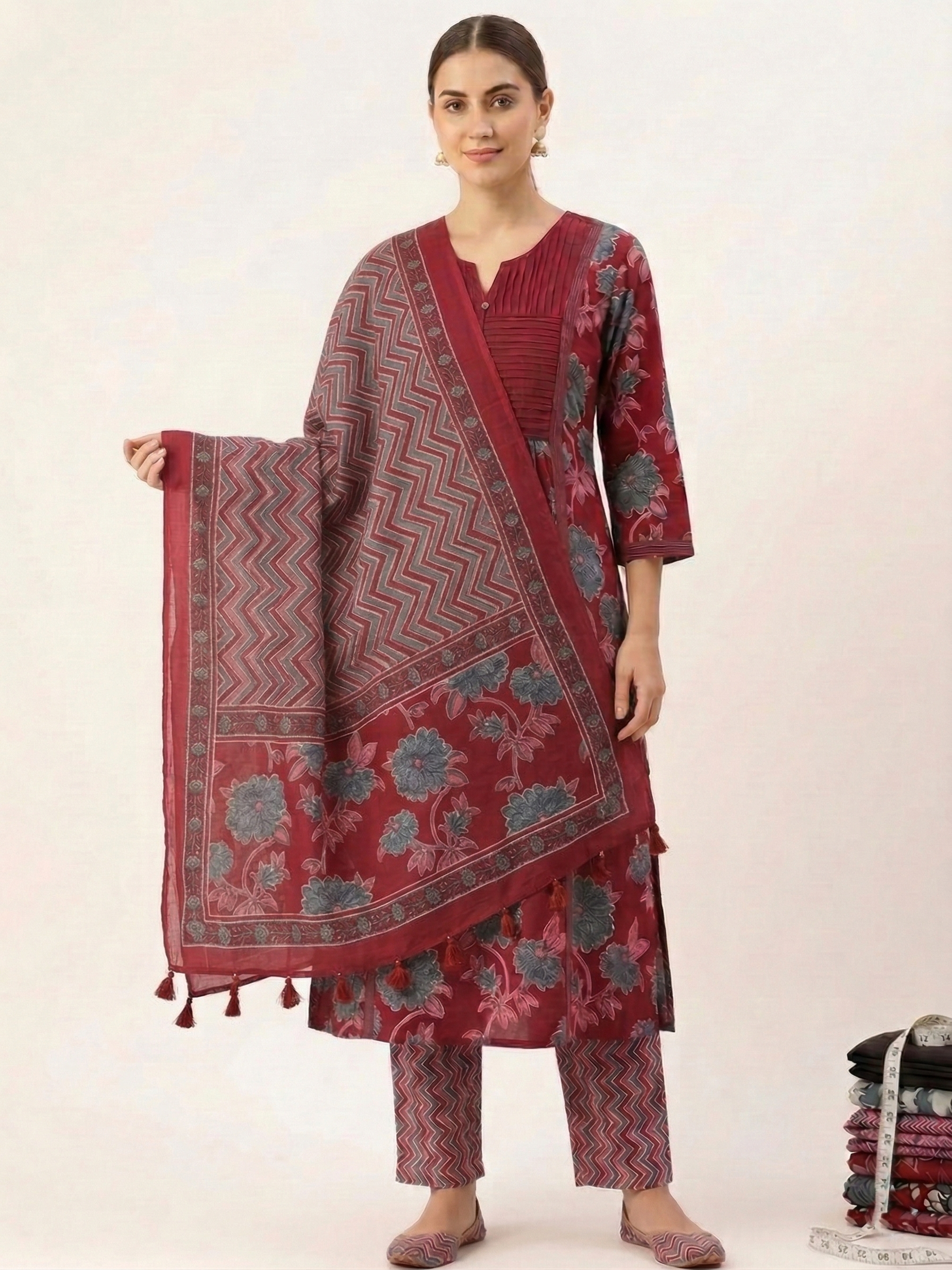 Midnight Dusky Rose Suit Set