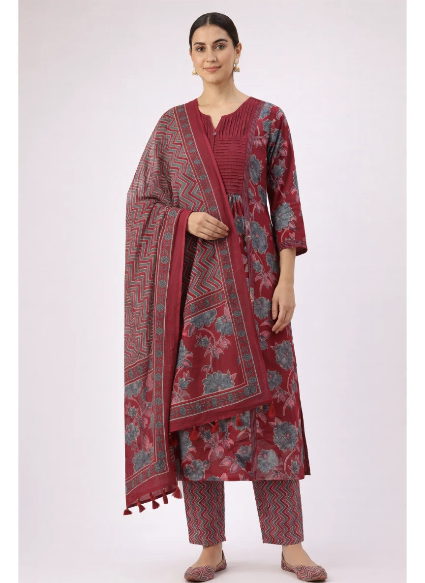 Midnight Dusky Rose Suit Set