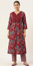 Midnight Dusky Rose Suit Set