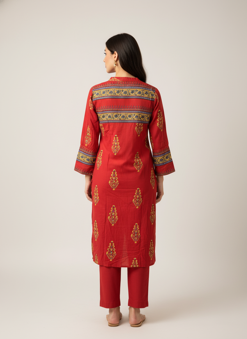 Rozana Red Kurti