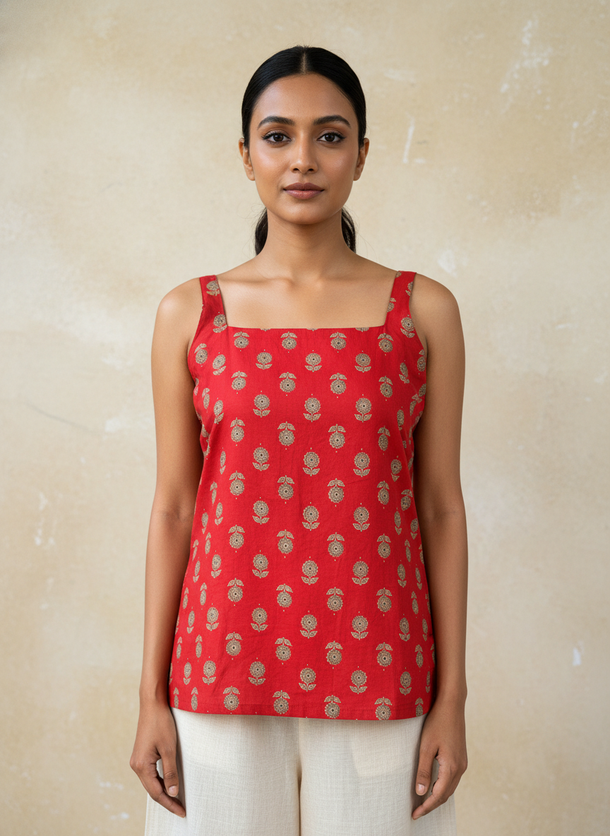 Noori Dori Top with Beige Linen Pants