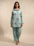 Sehaj Green Block Print Co-ord Set