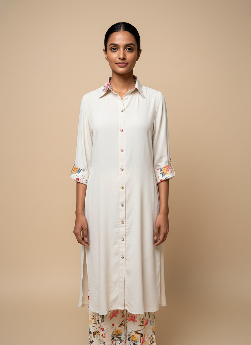 Aaris Button Down Kurta Pant Set
