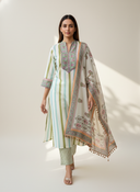 Parv Off White Chanderi Suit Set