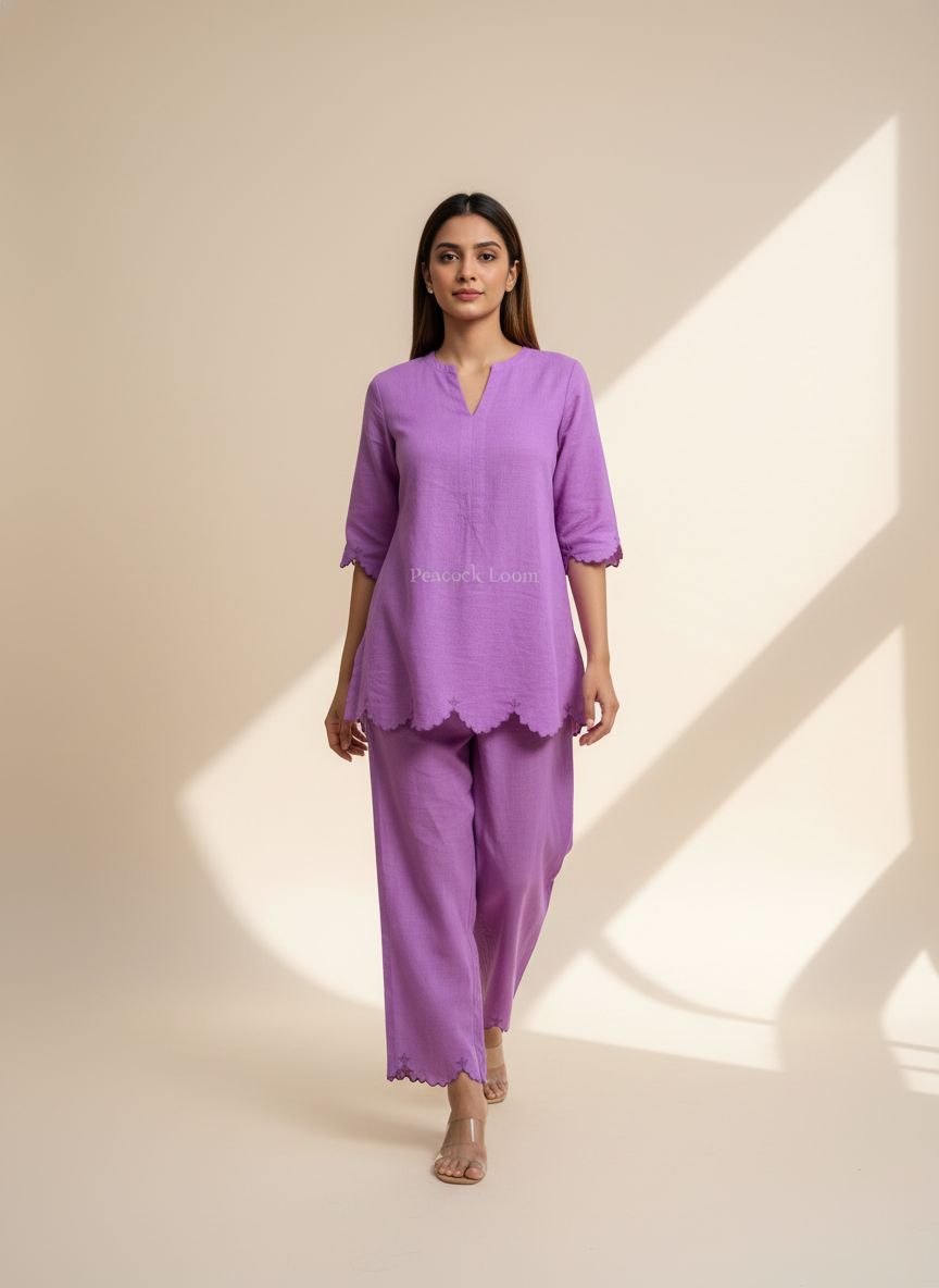 Noor Lilac Co-ord Set