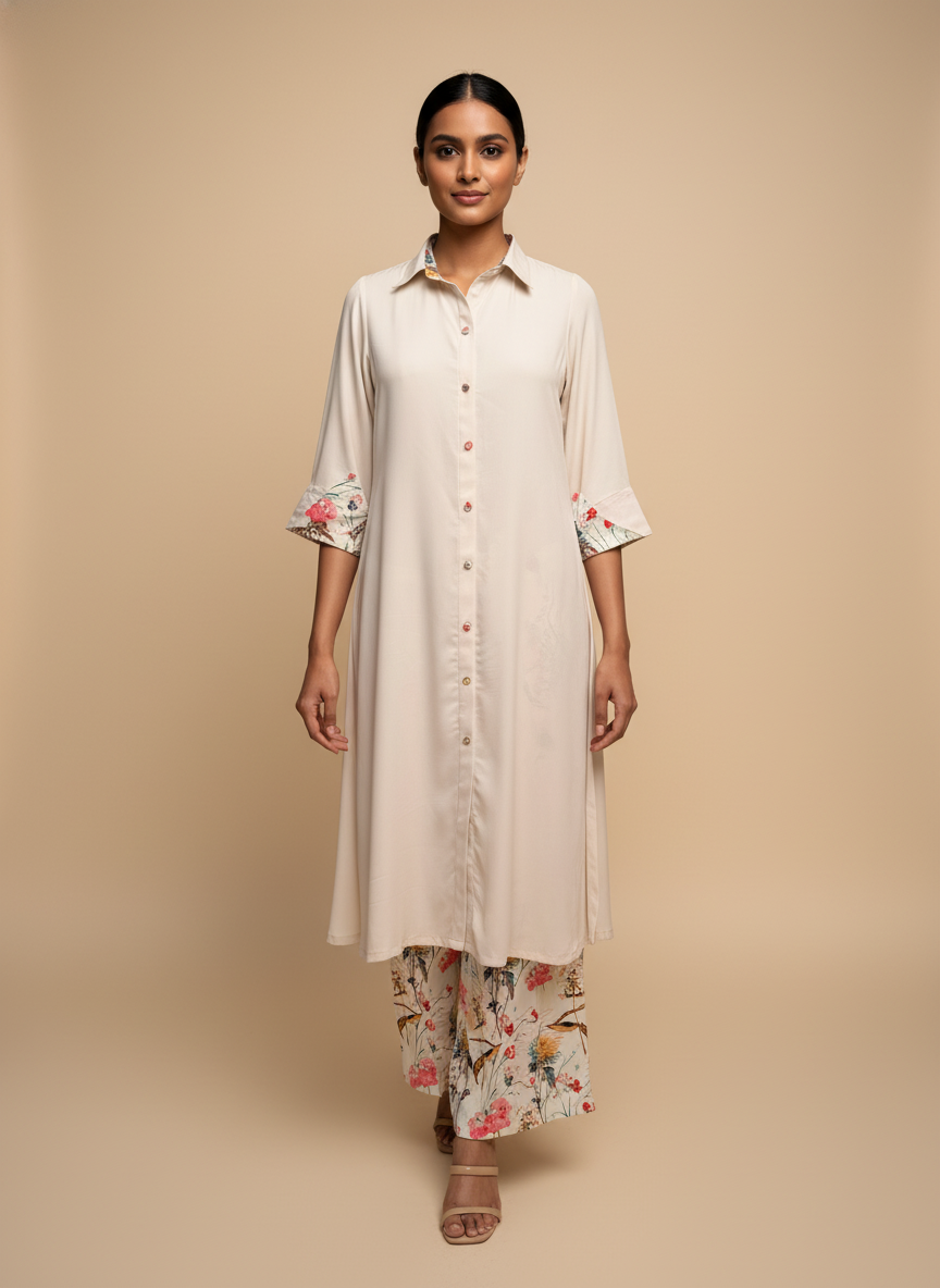 Aaris Button Down Kurta Pant Set
