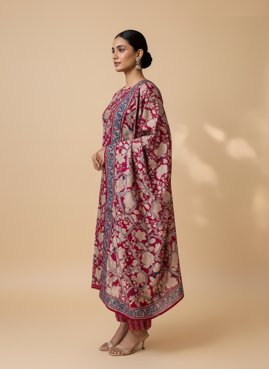 Kashida Rayon Printed Suit set