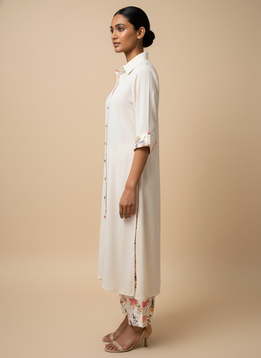 Aaris Button Down Kurta Pant Set