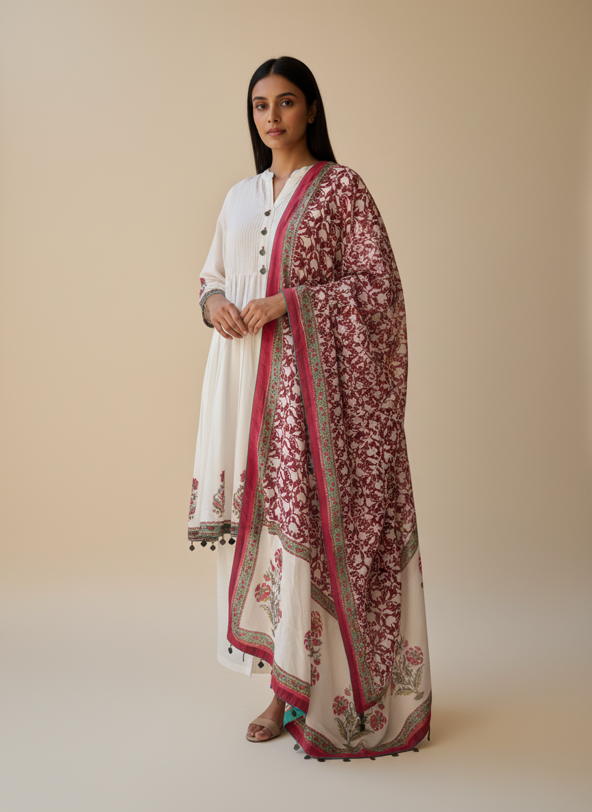Parv White Coin Suit Set